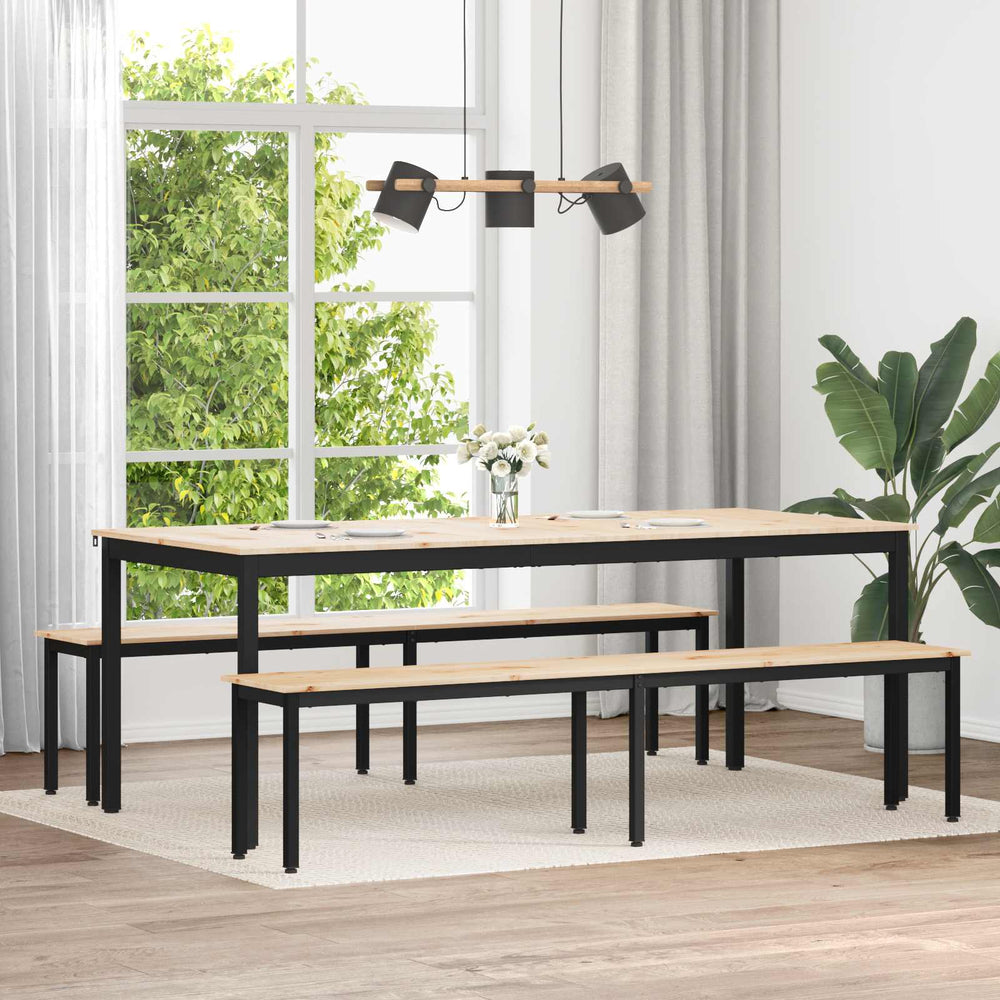 Massivholz Bank Kiefer 200cm