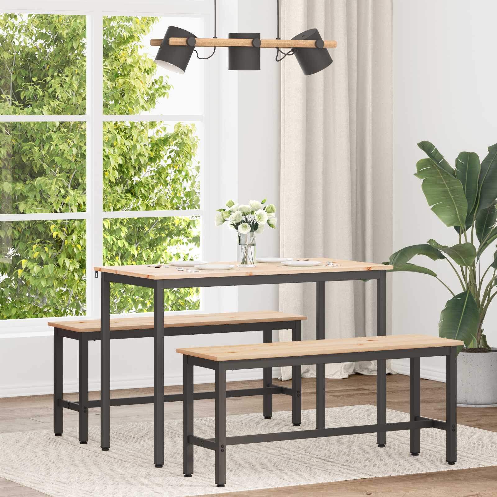 Massivholz Esstisch Kiefer Natur 110 cm