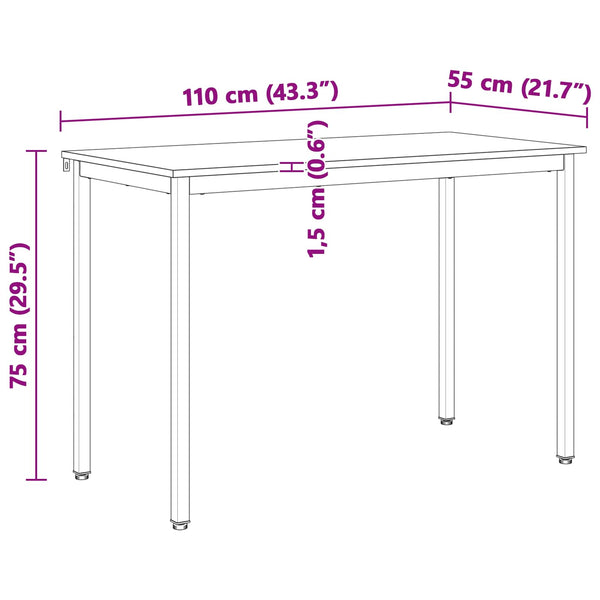 Massivholz Esstisch Kiefer Natur 110 cm