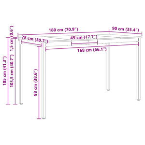 Massiver Kiefer Bartisch 180 cm