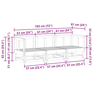 Modulares Gartensofa Wachsbraun