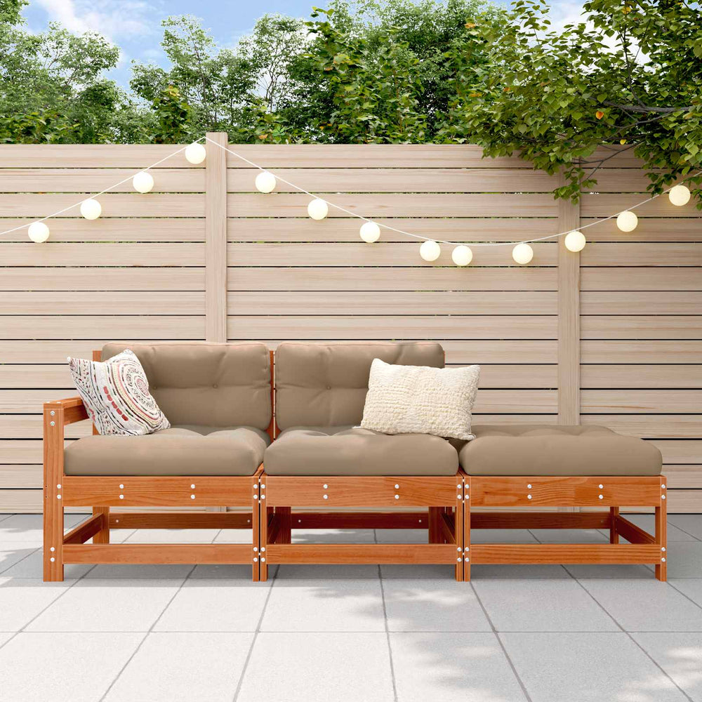 Modulares Gartensofa Wachsbraun 190cm