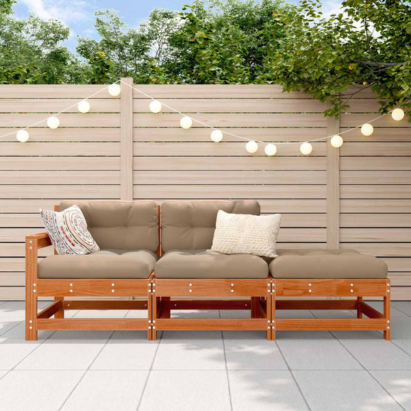 Modulares Gartensofa Wachsbraun 190cm