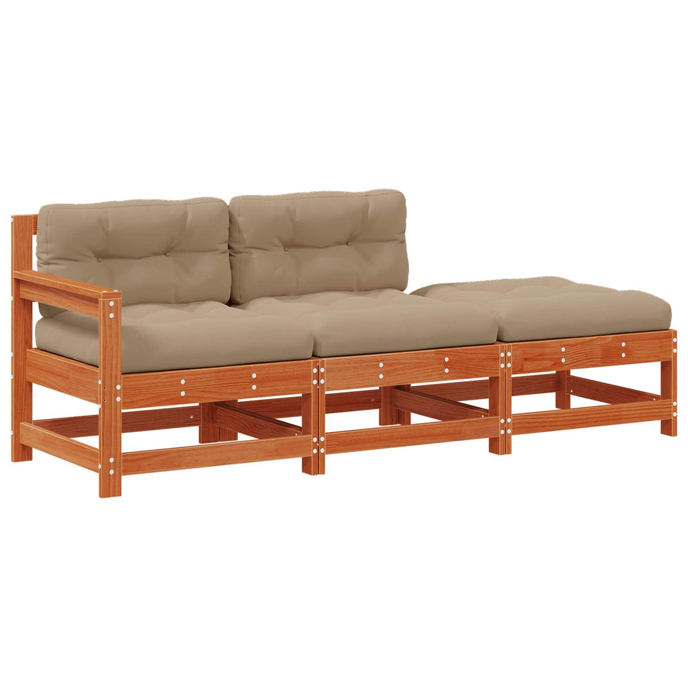 Modulares Gartensofa Wachsbraun 190cm