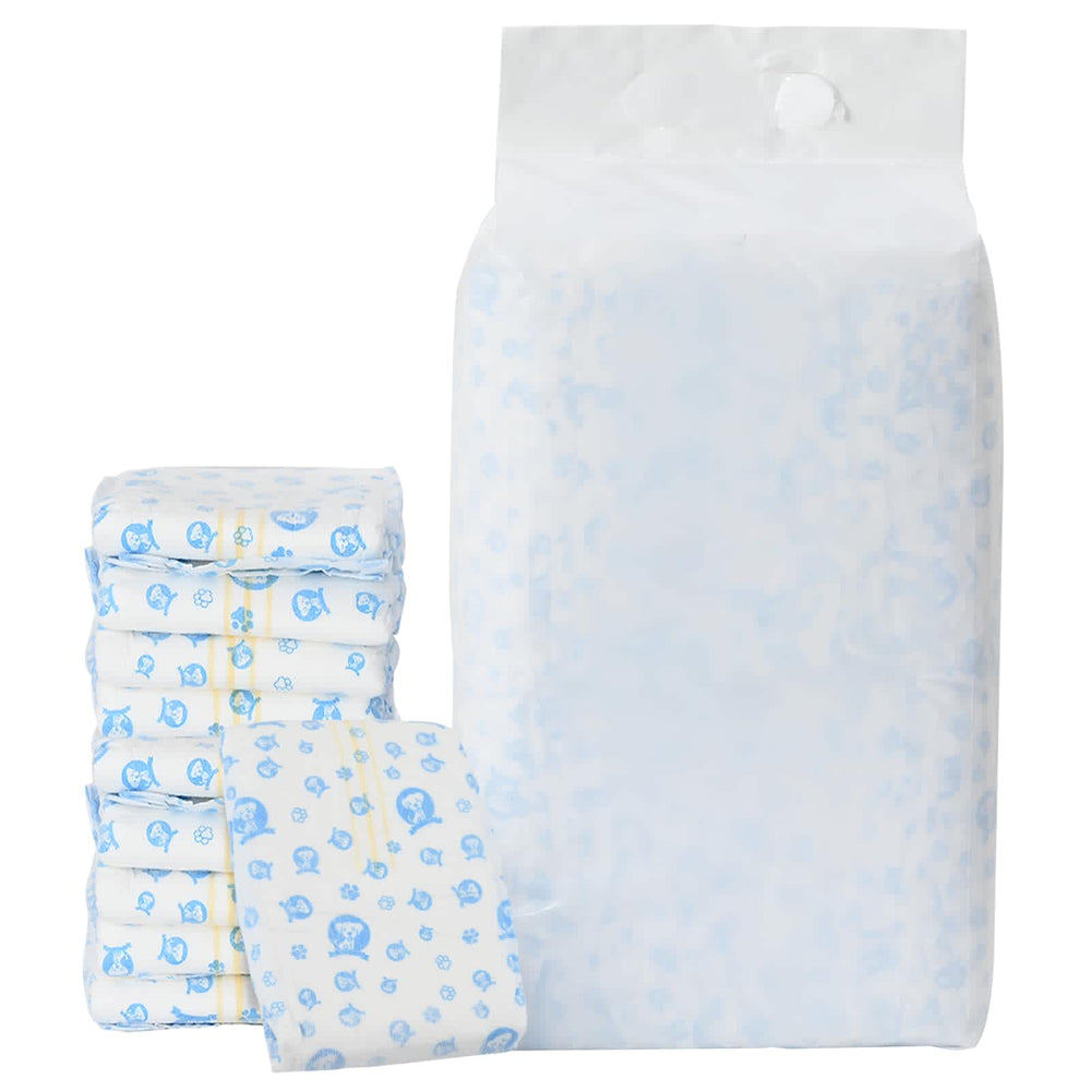 vidaXL Disposable Dog Diapers for Male Dogs 30 pcs White M