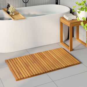 Holz Badematte Braun 100x55 cm