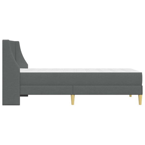 Bettgestell mit Matratze Dunkelgrau 100x200 cm