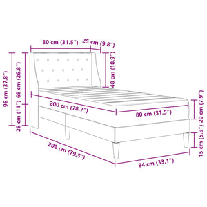 Rosa Samt Bettgestell mit Matratze 80x200 cm