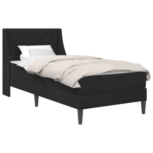 Bettgestell mit Matratze Samt Schwarz 80x200 cm