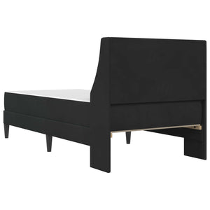 Bettgestell mit Matratze Samt Schwarz 80x200 cm
