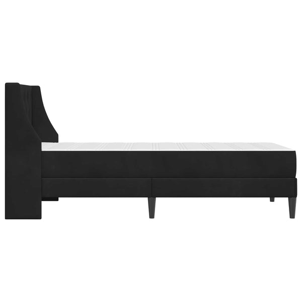 Bettgestell mit Matratze Samt Schwarz 80x200 cm