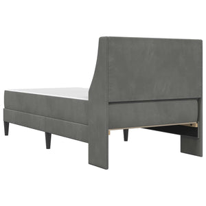 Bettgestell mit Matratze Dunkelgrau 90x190 cm