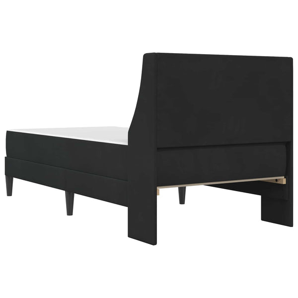 Bettgestell mit Matratze Schwarz Samt 100x200 cm
