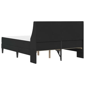 Schwarzes Samt Bettgestell mit Matratze 120x190 cm