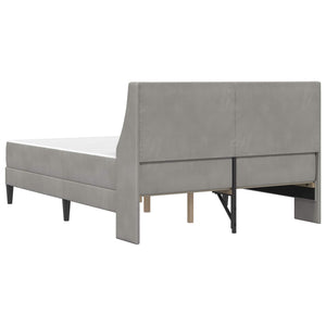 Bettgestell mit Matratze Hellgrau 180x200 cm Samt