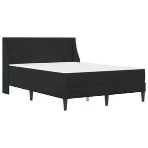 Bettgestell mit Matratze Schwarz 180x200 cm Samt