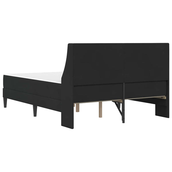Bettgestell mit Matratze Schwarz 180x200 cm Samt