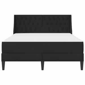 Bettgestell mit Matratze Schwarz 180x200 cm Samt