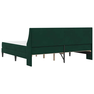 Bettgestell mit Matratze Dunkelgrün 200x200 cm