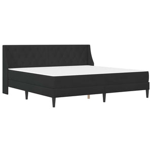 Bettgestell mit Matratze Samt Schwarz 200x200 cm