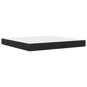 Bettgestell mit Matratze Samt Schwarz 200x200 cm