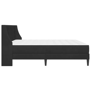 Bettgestell mit Matratze Samt Schwarz 200x200 cm
