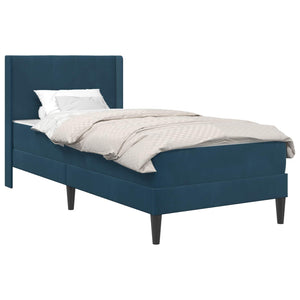 Bettgestell mit Matratze Blau 80x200 cm Samt