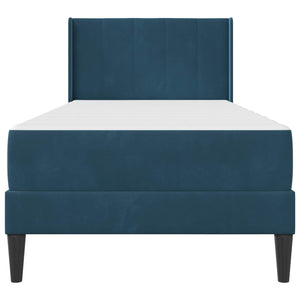 Bettgestell mit Matratze Blau 80x200 cm Samt