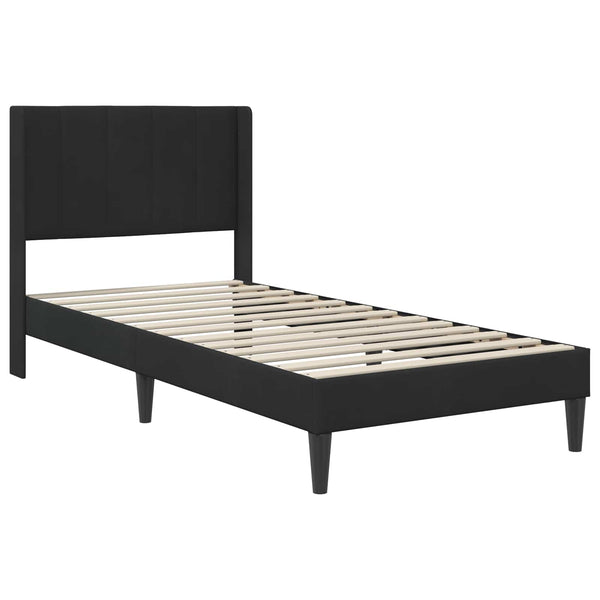 Bettgestell mit Matratze Schwarz 90x200 cm