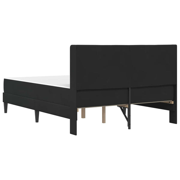 Bettgestell mit Matratze Schwarz 120x190 cm Samt