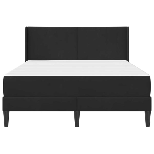 Bettgestell mit Matratze Schwarz 120x190 cm Samt