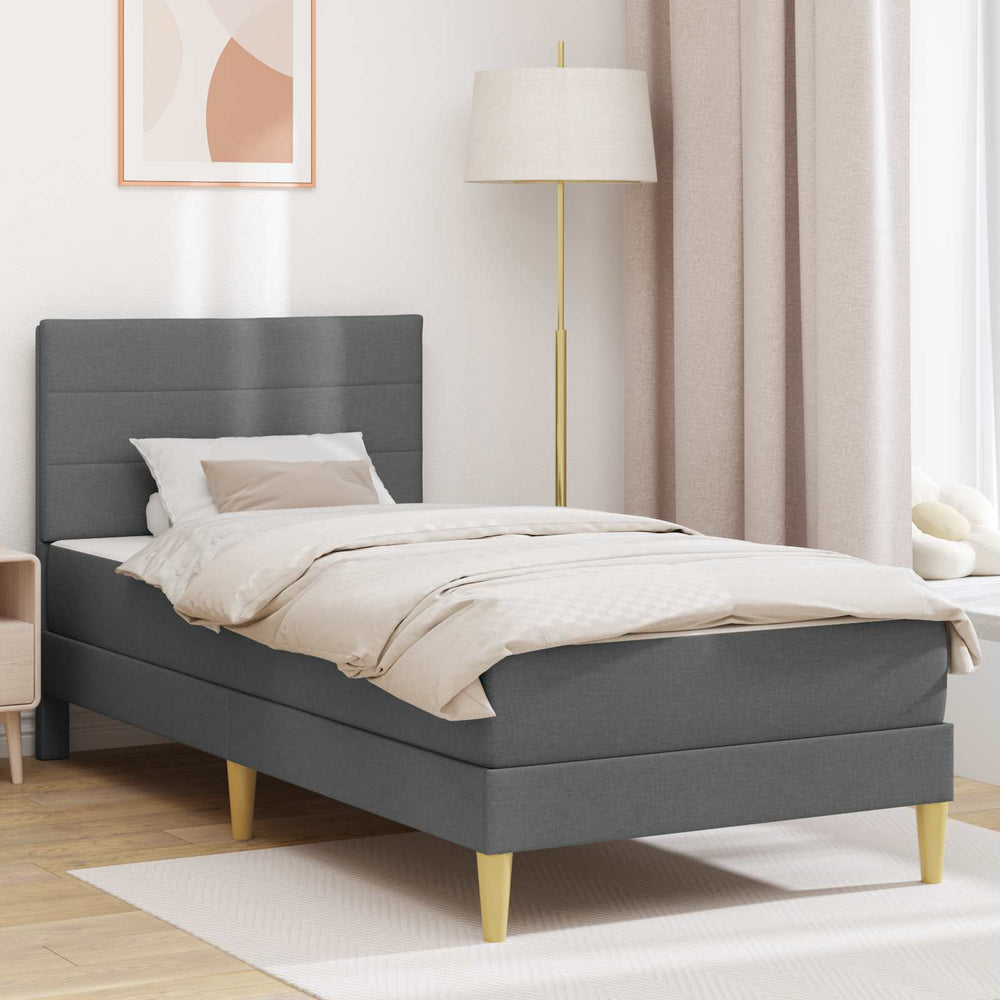 vidaXL Bed Frame Dark Grey 100 x 200 cm Polyester