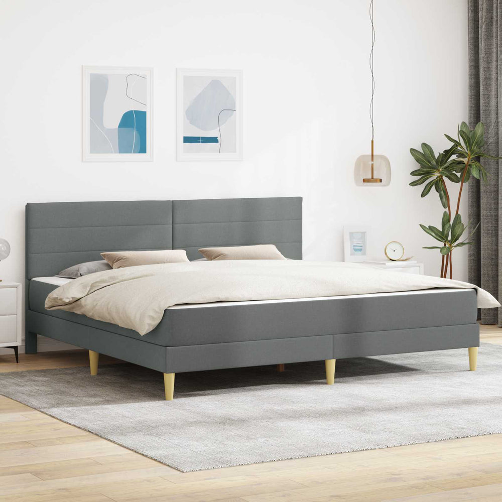 vidaXL Bed Frame Dark Grey 180 x 200 cm Polyester