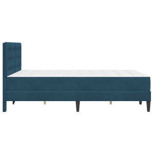 Bettgestell mit Matratze Samt Blau 120x190 cm