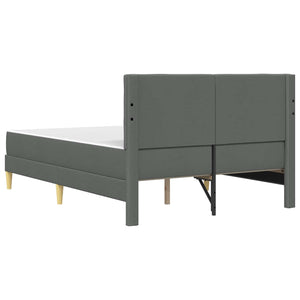 Bettgestell mit Matratze Dunkelgrau 120x190 cm
