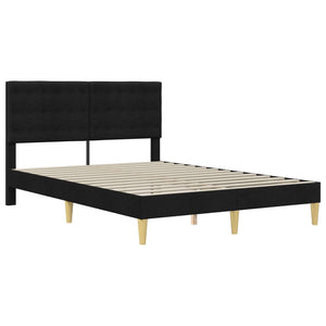 Bettgestell mit Matratze Schwarz 120x190 cm