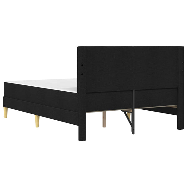 Bettgestell mit Matratze Schwarz 120x190 cm