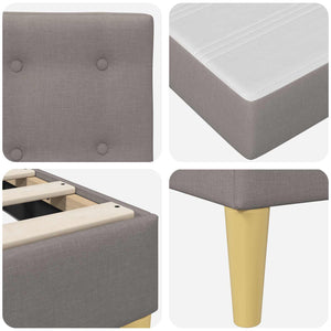 Bettgestell mit Matratze Taupe 120x190 cm