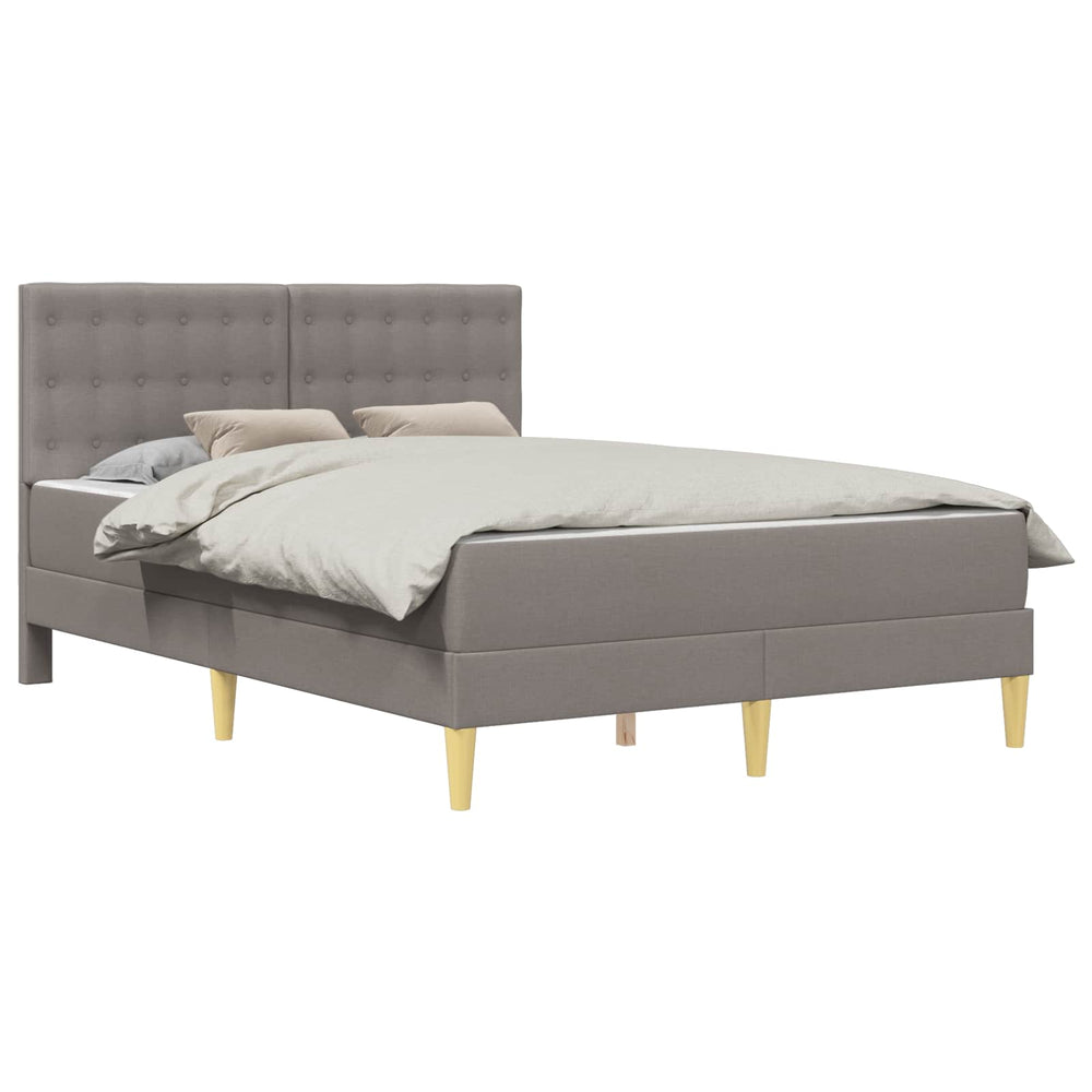 Bettgestell mit Matratze Taupe 120x190 cm