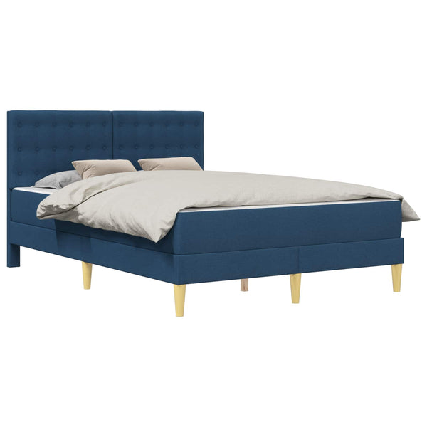 Bettgestell mit Matratze Blau 120x190 cm