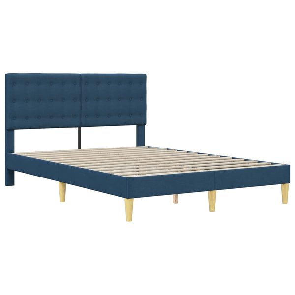 Bettgestell mit Matratze Blau 120x190 cm