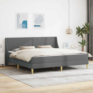 Bettgestell mit Matratze Dunkelgrau 180x200 cm