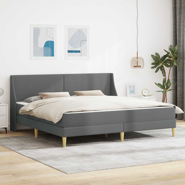 Bettgestell mit Matratze Dunkelgrau 180x200 cm
