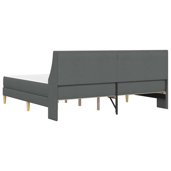 Bettgestell mit Matratze Dunkelgrau 180x200 cm
