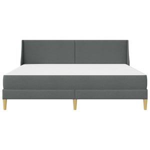 Bettgestell mit Matratze Dunkelgrau 180x200 cm
