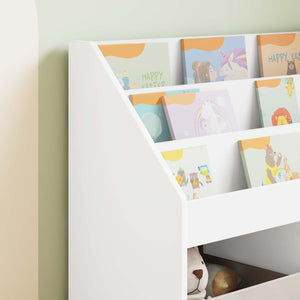Kinderregal mit Stauraum, Weiß