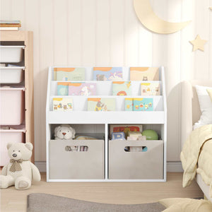 Kinderregal mit Stauraum, Weiß