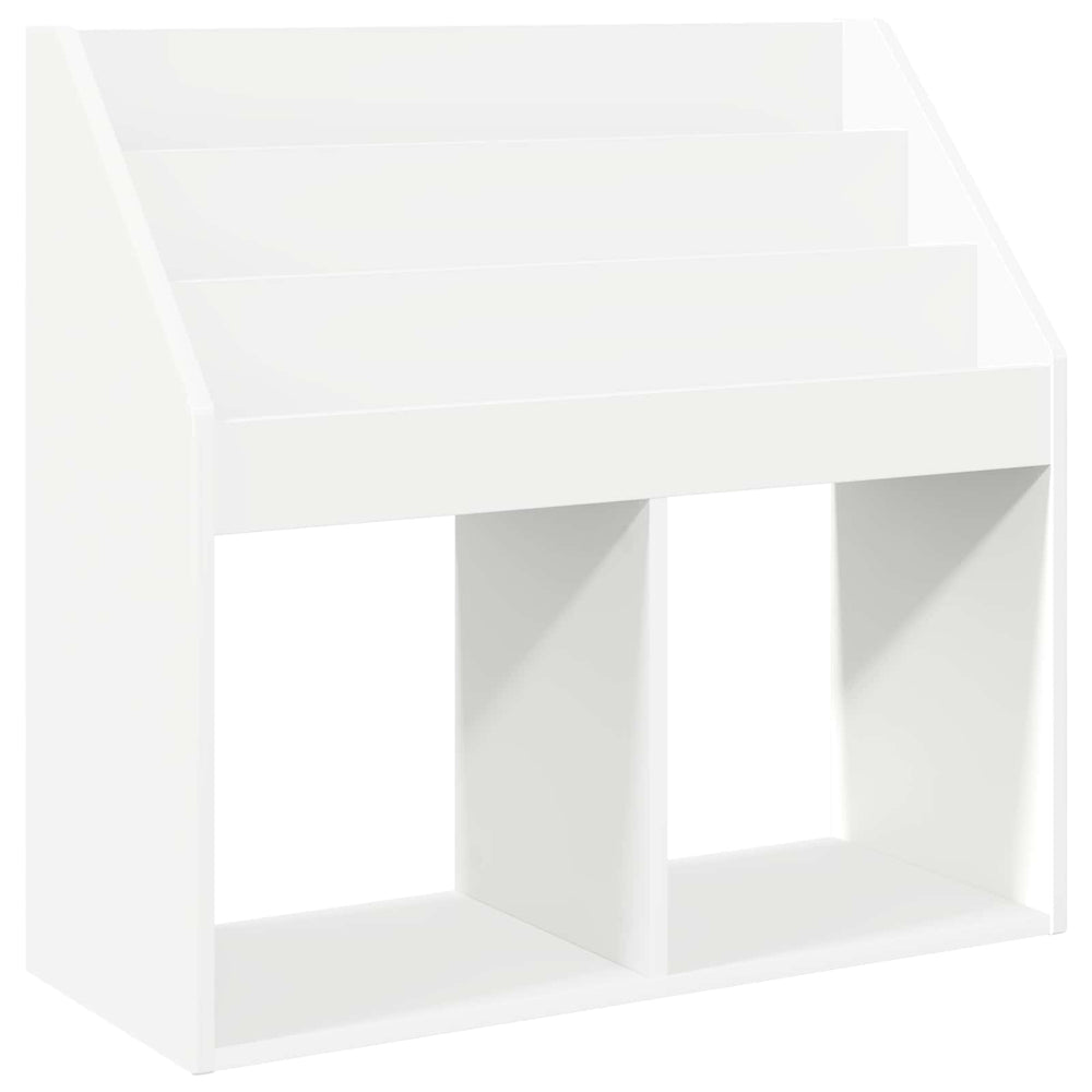 vidaXL Étagère enfant avec rangement Blanc 72,5 x 29,5 x 69 cm Bois d'ingénierie