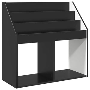 Schwarzes Kinderregal aus Holz