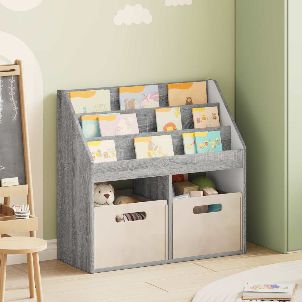 vidaXL Étagère pour enfants Gris Sonoma 72,5 x 29,5 x 69 cm en bois d'ingénierie